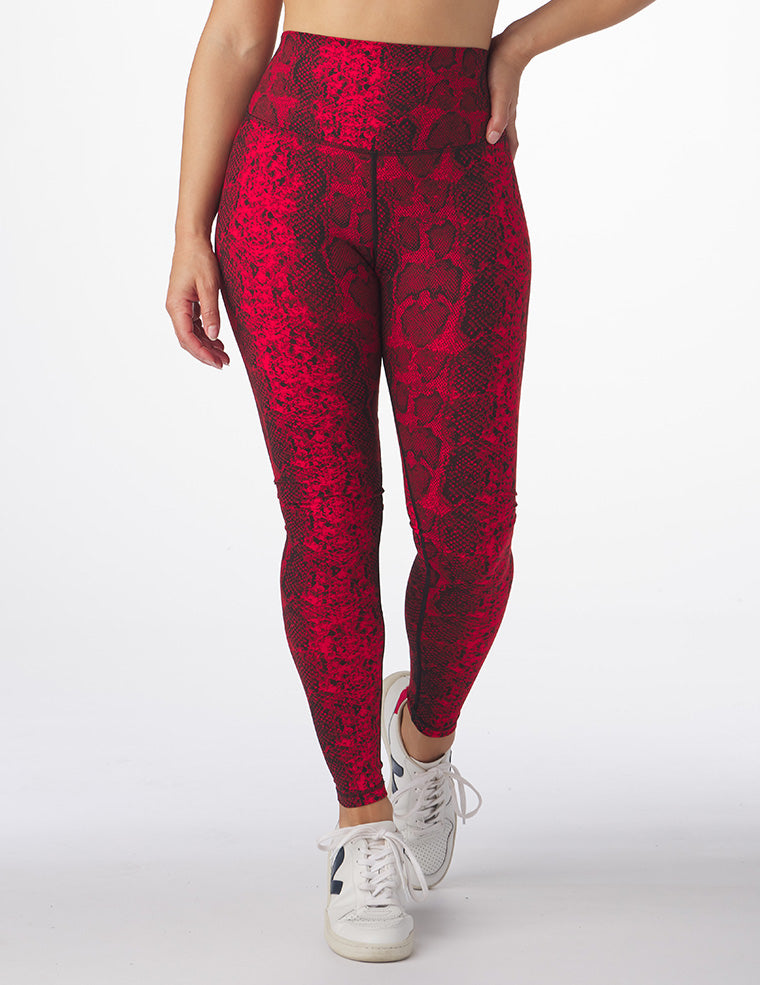 Lululemon Red And Black Leggings