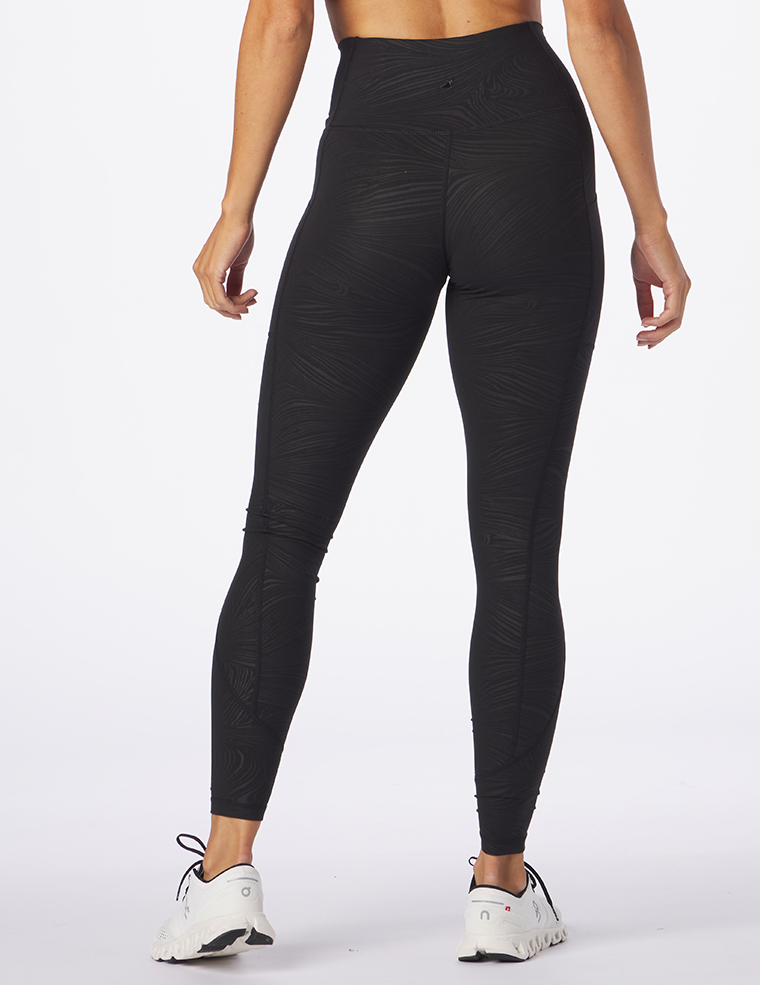 Taper Legging Print: Black Swirl Gloss