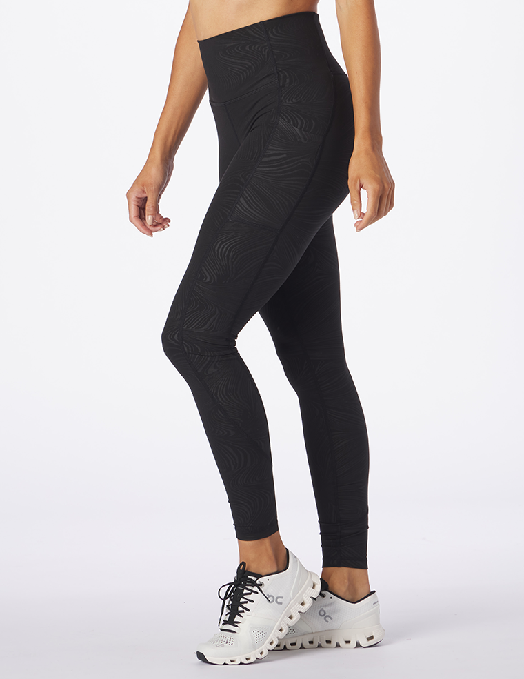 Taper Legging Print: Black Swirl Gloss