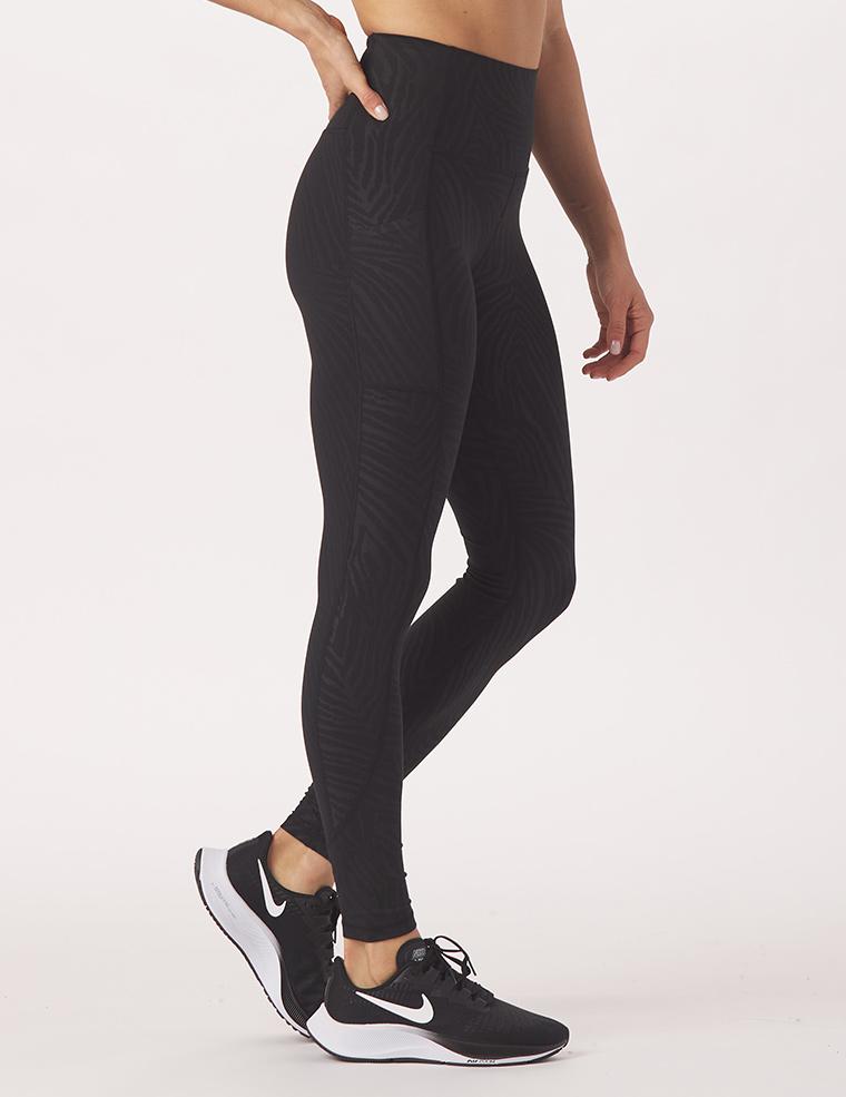 Taper Legging Print: Black Zebra Gloss