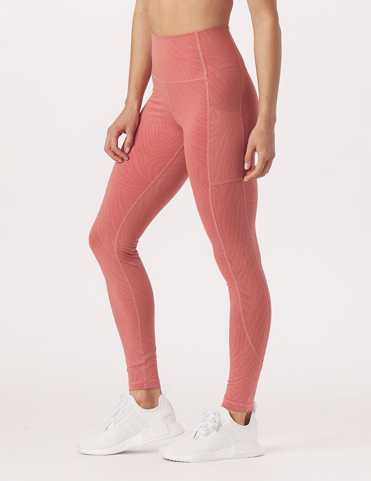 Taper Legging Print: Clay Zebra Gloss